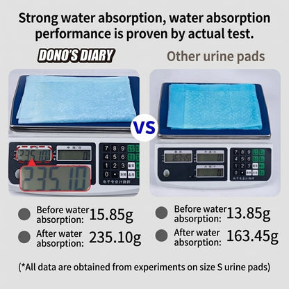 DONO'S DIARY Pet Training Pads Leak-proof Dog Pee Pads High Absorbent Puppy Potty Mats S/M/L/XL