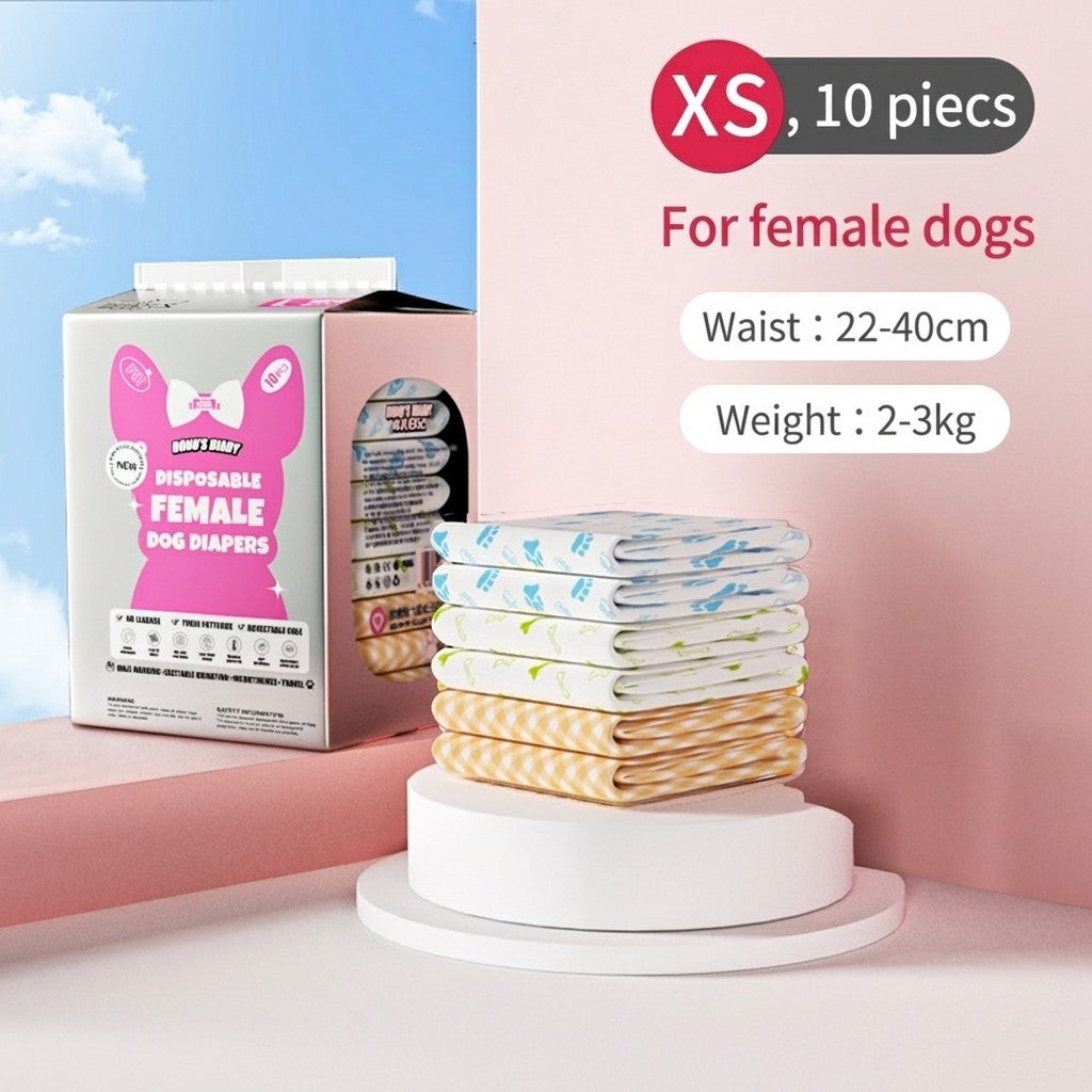 DONO'S DIARY Pet Diapers Male Female Disposable Dog Nappies Soft Pull-Ups Odor Control Leak-Proof