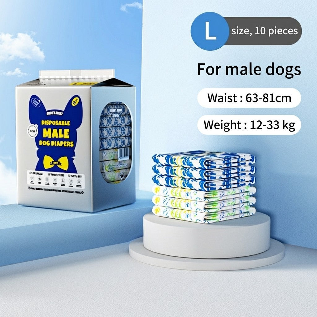 DONO'S DIARY Pet Diapers Male Female Disposable Dog Nappies Soft Pull-Ups Odor Control Leak-Proof