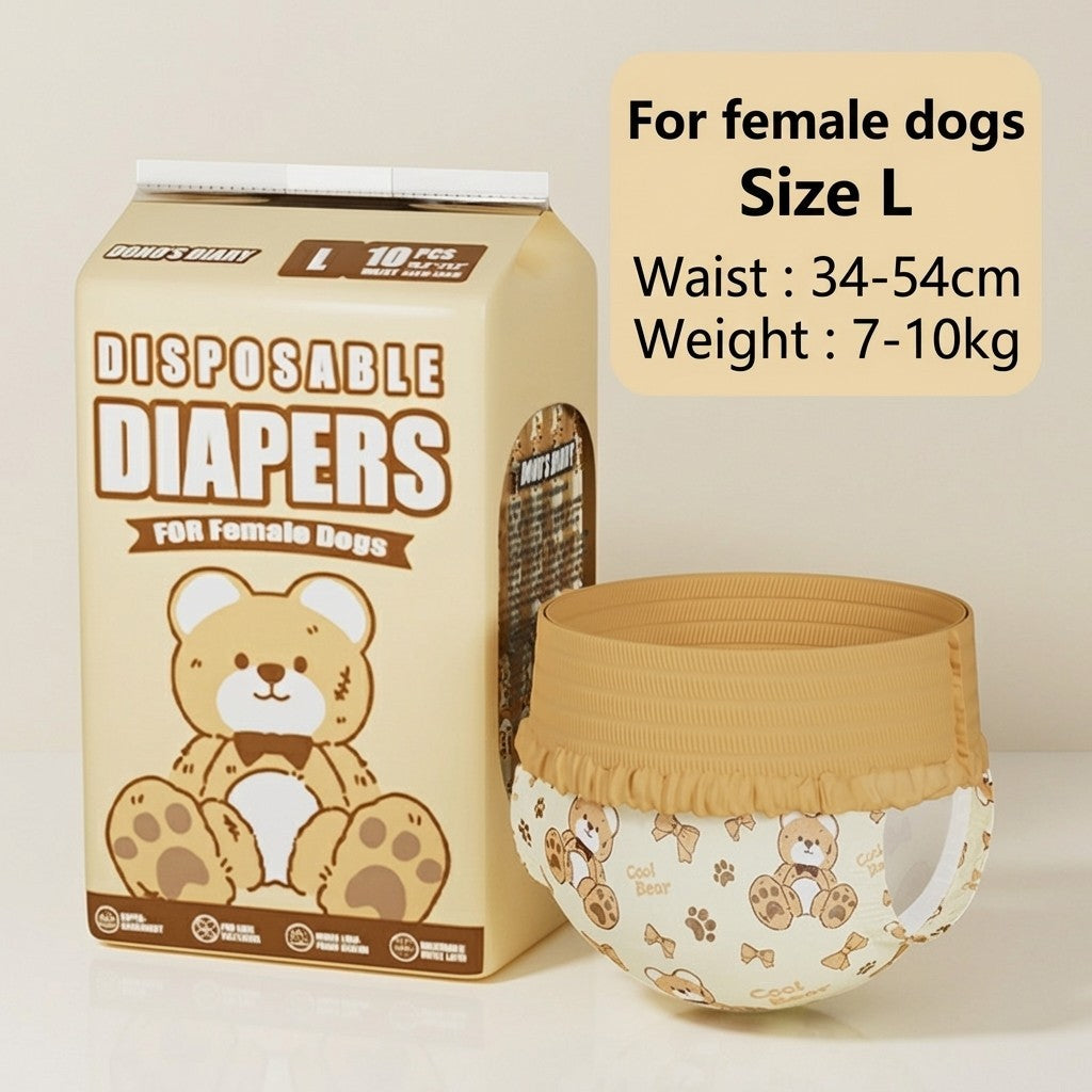 DONO'S DIARY Pet Diapers Male Female Disposable Dog Nappies Soft Pull-Ups Odor Control Leak-Proof
