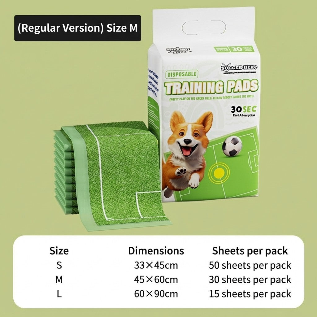 Soccer Field Dog Training Pads 5-Layer SAP Leakproof Pet Pee Pad | Fast Absorb Potty Trainer