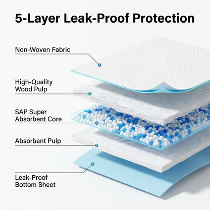DONO'S DIARY Pet Training Pads Leak-proof Dog Pee Pads High Absorbent Puppy Potty Mats S/M/L/XL