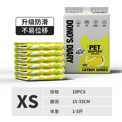 DONO’S DIARY Dog Diapers Male Female Disposable Pet Nappies Leak-Proof Soft Wood Pulp 10pcs/pack