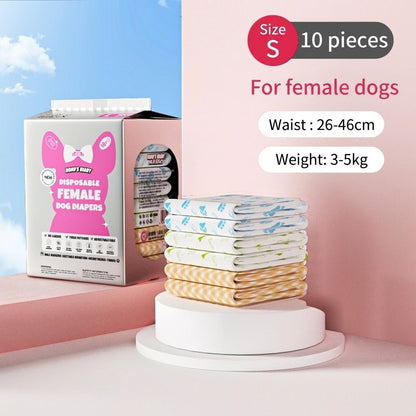 DONO'S DIARY Pet Diapers Male Female Disposable Dog Nappies Soft Pull-Ups Odor Control Leak-Proof