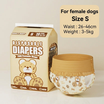 DONO'S DIARY Pet Diapers Male Female Disposable Dog Nappies Soft Pull-Ups Odor Control Leak-Proof