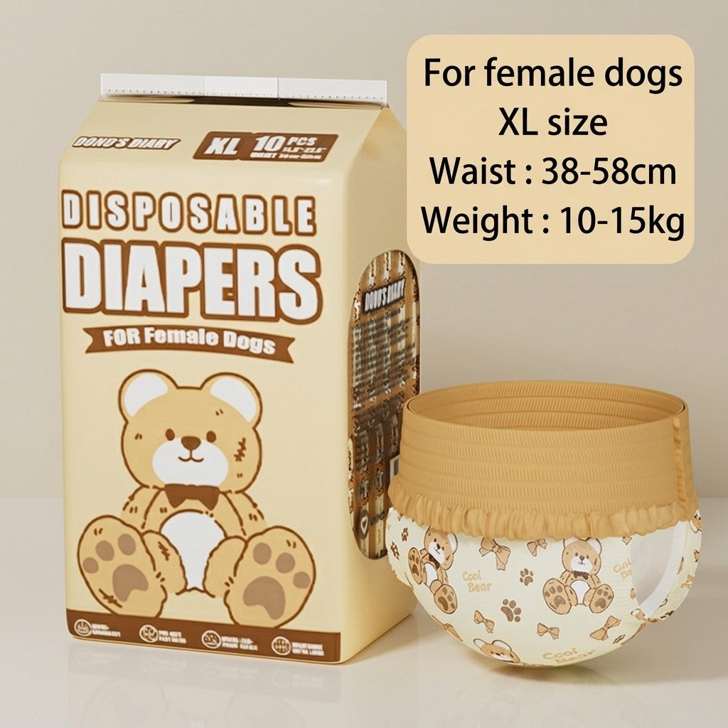 DONO'S DIARY Pet Diapers Male Female Disposable Dog Nappies Soft Pull-Ups Odor Control Leak-Proof