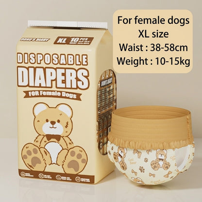 DONO'S DIARY Pet Diapers Male Female Disposable Dog Nappies Soft Pull-Ups Odor Control Leak-Proof