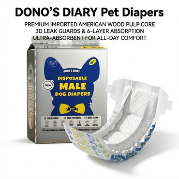 DONO'S DIARY Pet Diapers Male Female Disposable Dog Nappies Soft Pull-Ups Odor Control Leak-Proof HM10007