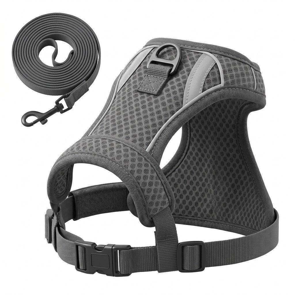 [2026 New] Cat Harness and Leash Set Anti-Escape Reflective Adjustable Breathable Vest Tali Kucing