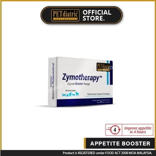 Zymotheraphy for Dogs and Cats. 30 sachets - Boost appetite, digest fur balls, stop indigestion diarrhea