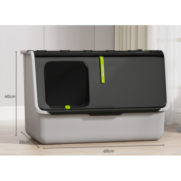 XXL Fully Enclosed Cat Litter Box Top Entry Large Space Odor Control Splash Proof Tandas Kucing