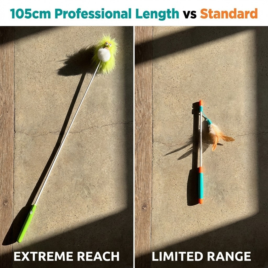 FUREVER365 Sucker Spring Cat Toy - Powerful Suction Base High-Elasticity Steel Wire Interaction Toy