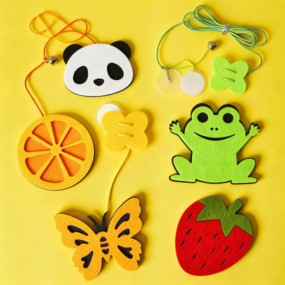 FUREVER365 SJ-01 Hanging Doorway Cat Toy - Self-Playing Felt Spider & Monster with Elastic Bouncing Cord