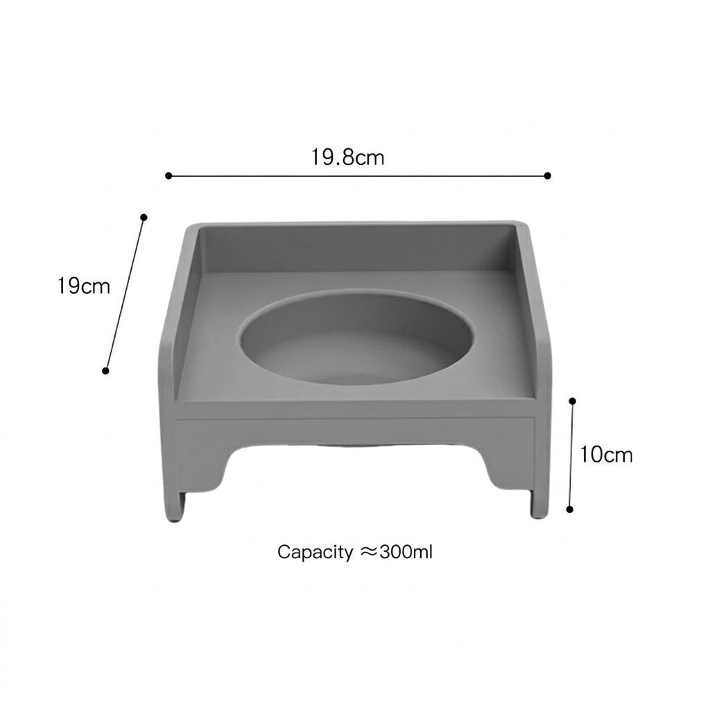 Splicable Elevated Cat Bowl Ceramic Anti-Black Chin Neck Protection Dog Food Water Bowl Mangkuk Kucing