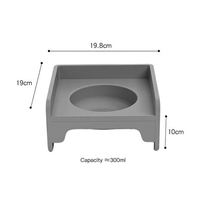 Splicable Elevated Cat Bowl Ceramic Anti-Black Chin Neck Protection Dog Food Water Bowl Mangkuk Kucing