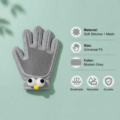 2-in-1 Pet Grooming Glove Cat Dog Hair Remover Deshedding Massage Bath Brush Sarung Tangan Kucing
