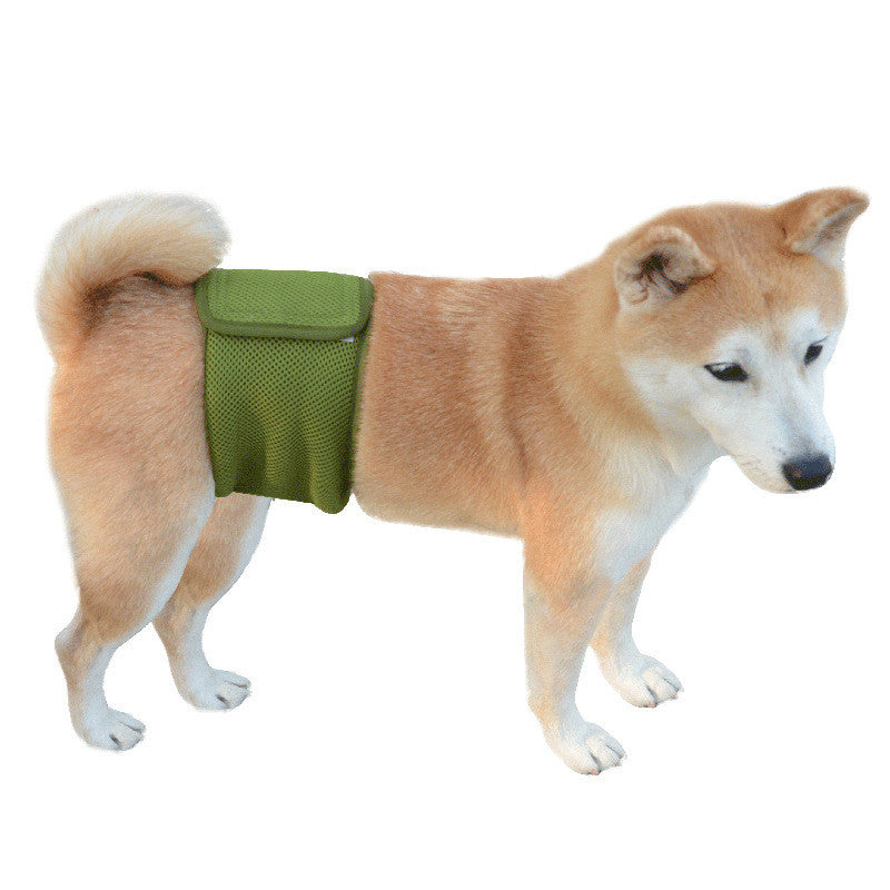 Breathable Mesh Male Dog Physiological Pants Pet Belly Band Anti-Marking Safety Belt Seluar Anjing