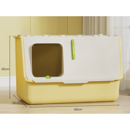 XXL Fully Enclosed Cat Litter Box Top Entry Large Space Odor Control Splash Proof Tandas Kucing