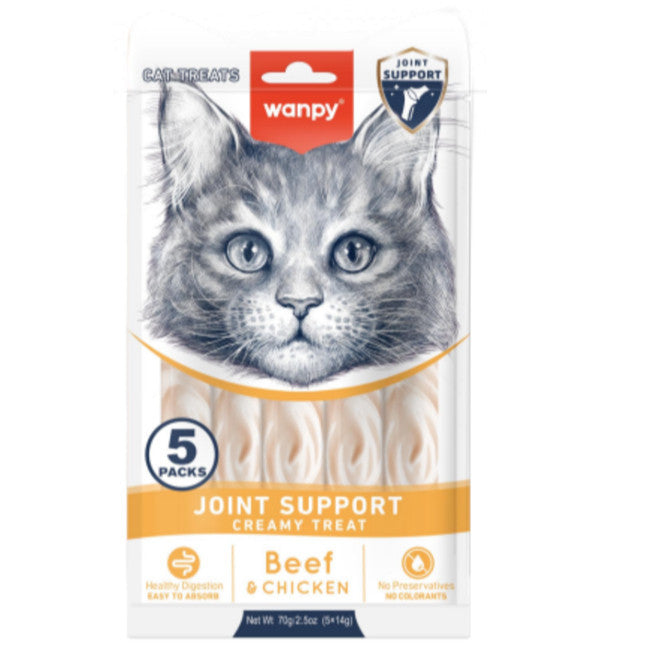 WANPY Functional Lickable Treats for Cat 70g (5pack x 14g)