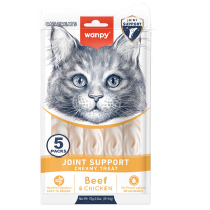 WANPY Functional Lickable Treats for Cat 70g (5pack x 14g)