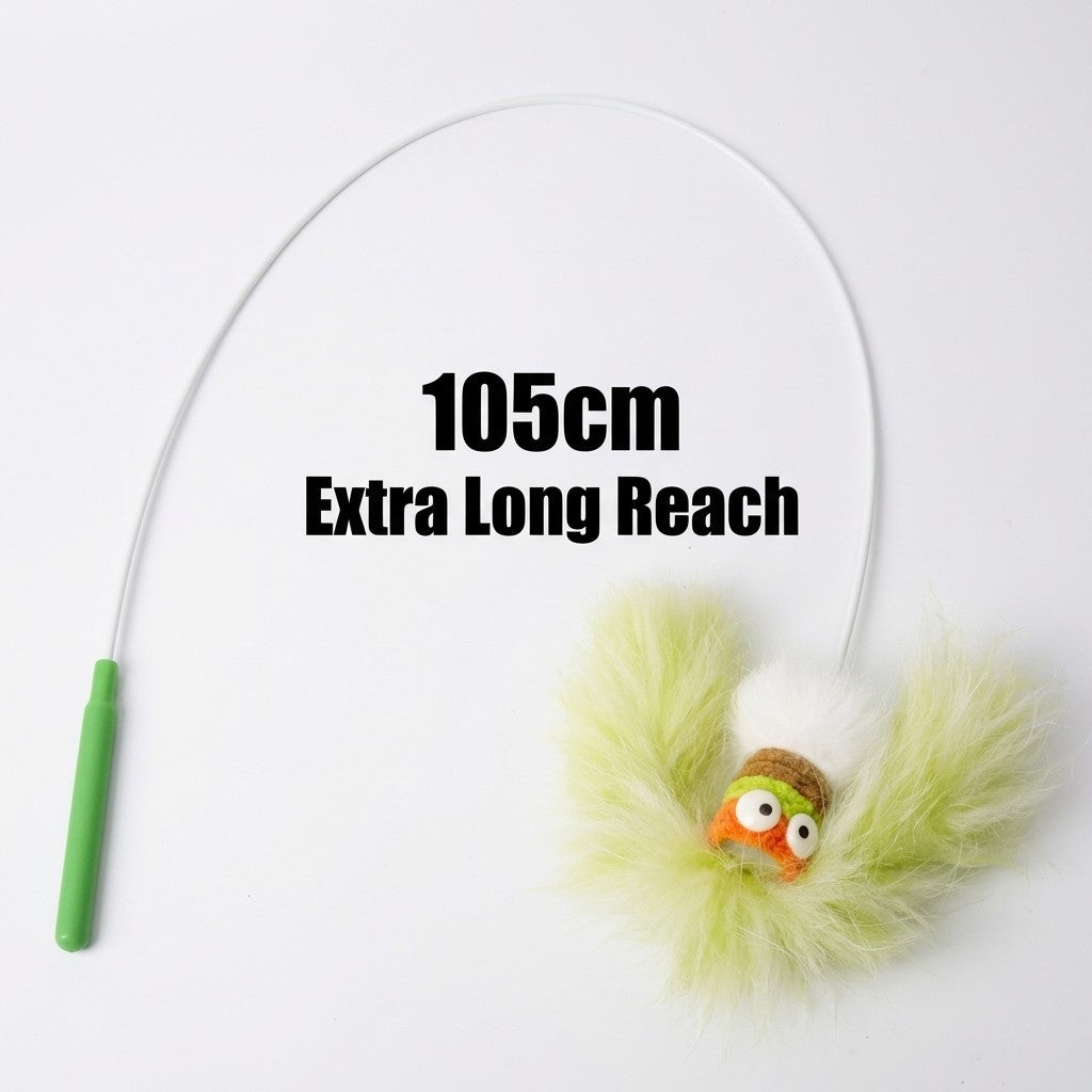 FUREVER365 Sucker Spring Cat Toy - Powerful Suction Base High-Elasticity Steel Wire Interaction Toy
