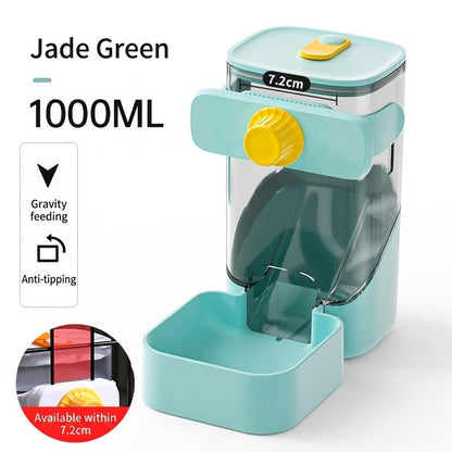 DONE Hanging Cage Auto Pet Feeder & Waterer Set Gravity Dispenser for Cats Dogs Rabbit Small Animals ABS