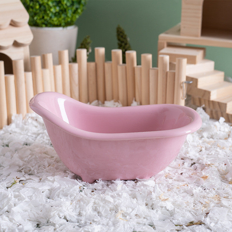 Ceramic Hamster Bathtub Sand Bath Basin Anti-Bite Toilet Litter Box for Golden Hamster Small Pet Toy