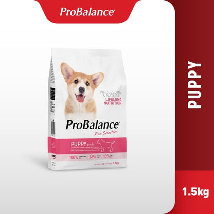 ProBalance Dry Kibble Dog Food for Puppy/Young Dog - Chicken/Egg/Milk (1.5KG)
