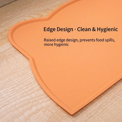 Cat Head Silicone Pet Placemat Waterproof Anti-Slip Food Bowl Mat Overflow Proof Easy Clean Alas Makan
