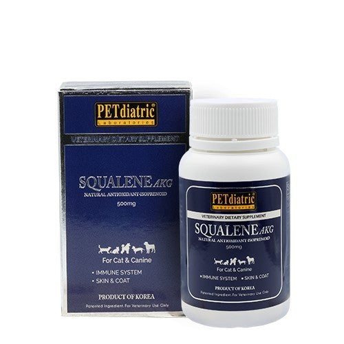 Squalene AKG - Skin Vitamin with Natural AntiOxidant-Isoprenoid for Dogs and Cats. 500mg - Skin REPAIR