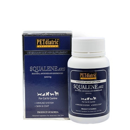 Squalene AKG - Skin Vitamin with Natural AntiOxidant-Isoprenoid for Dogs and Cats. 500mg - Skin REPAIR