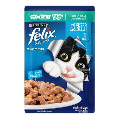 Felix Kitten/Adult/Sensation Cat Pouch 85g - Chicken/ Tuna/ Salmon
