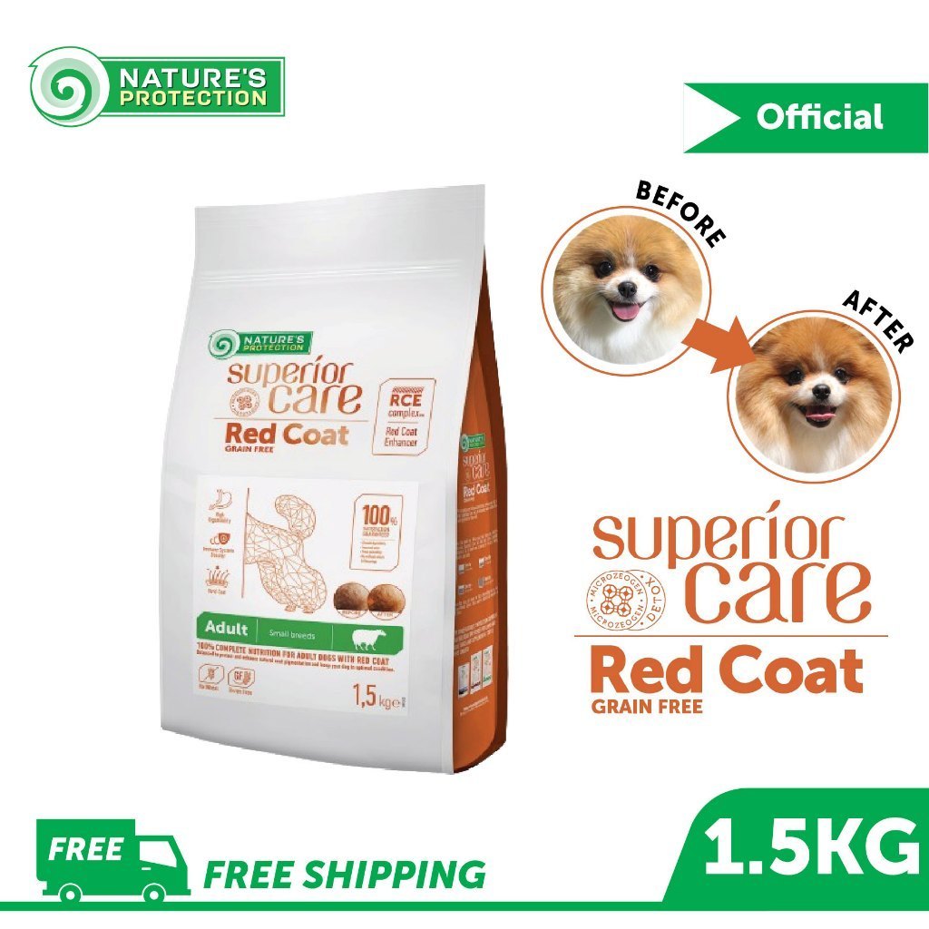 Nature's Protection Superior Care 1.5kg Dry Dog Food (Red Coat/ White Dog/ Salmon/ Lamb/ Herring/ Hypoallergenic)