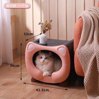 Stackable Cat Nest Bed Multi-purpose Pet Storage Box Organizer Large Capacity Cat House Katil Kucing