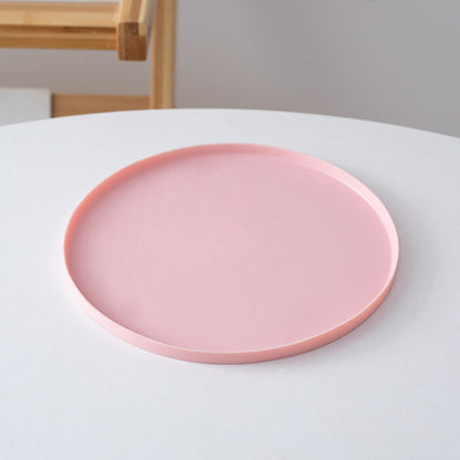 Round Silicone Pet Placemat Waterproof Anti-Slip Food Bowl Mat Leak-Proof Easy Clean Alas Makan Kucing