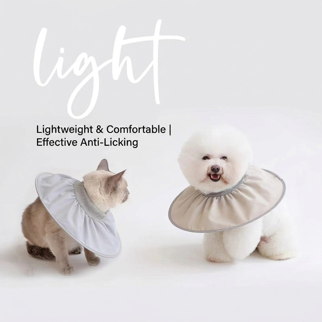 Ultra Light Pet Elizabeth Collar Cat Dog Anti Lick Biting Recovery Cone Soft Sterilization Neck Band