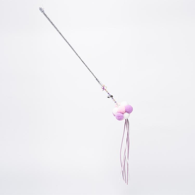 FUREVER365 TM-24 Fairy Wand Cat Teaser - Crystal Tube Handle Soft Tassel & Bell Interactive Toy