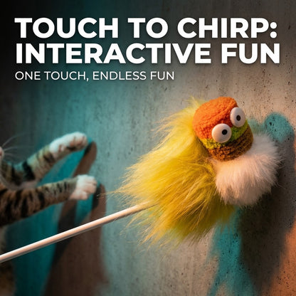 FUREVER365 Sucker Spring Cat Toy - Powerful Suction Base High-Elasticity Steel Wire Interaction Toy