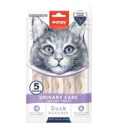 WANPY Functional Lickable Treats for Cat 70g (5pack x 14g)