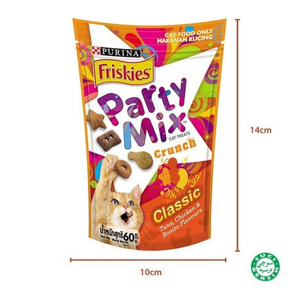 Friskies Party Mix Treat Dry Cat Snack (Classic/Mixed/Beach) 60G