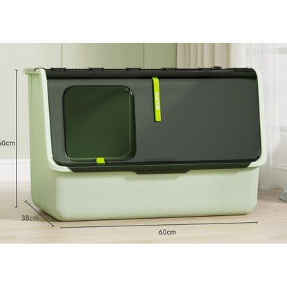 XXL Fully Enclosed Cat Litter Box Top Entry Large Space Odor Control Splash Proof Tandas Kucing