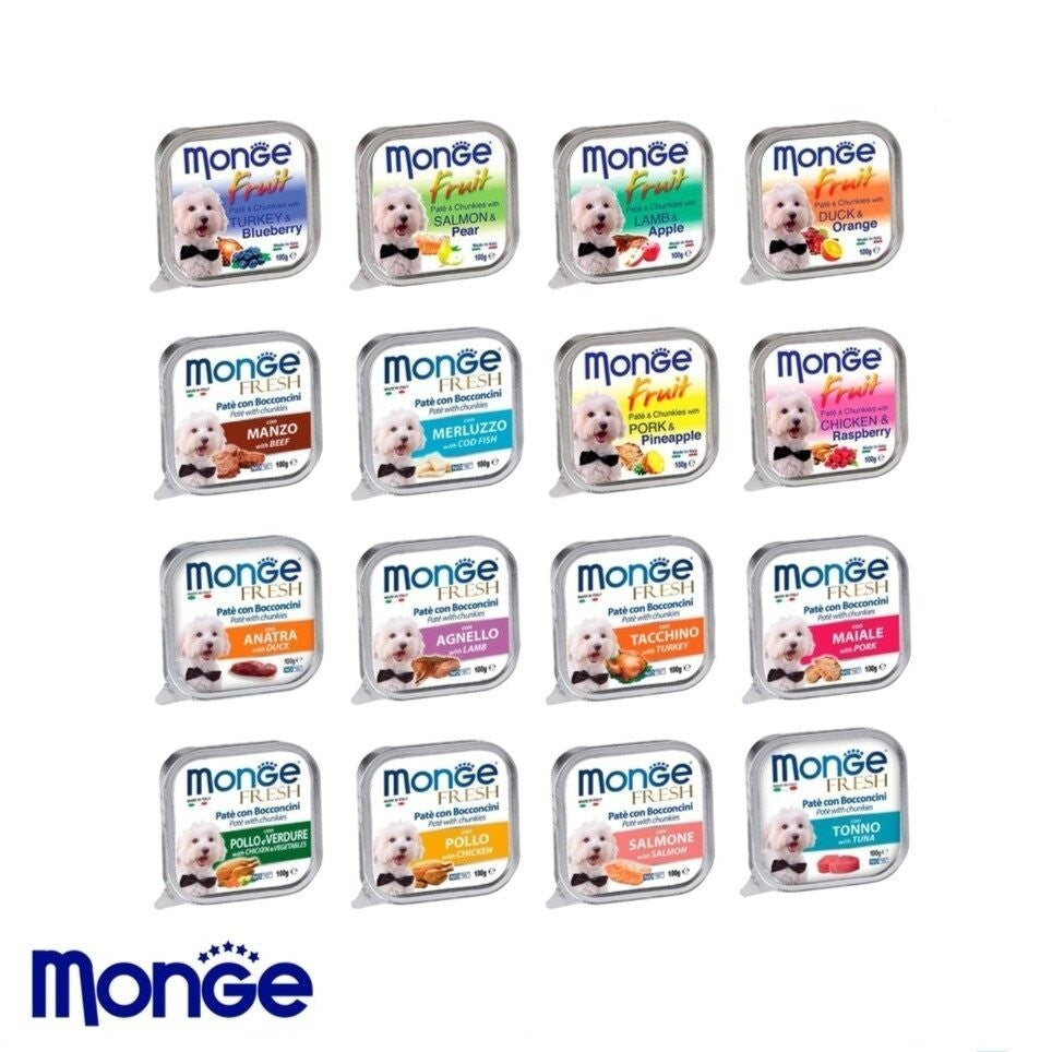Monge Fresh / Monge Fruit Dog Puppies Canned Wet Food Tray (100gm)
