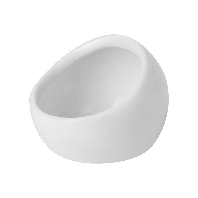Ceramic Hamster Bowl Slanted Food Feeder Anti-Bite Stable Parrot Sugar Glider Bowl Bekas Makan Hamster