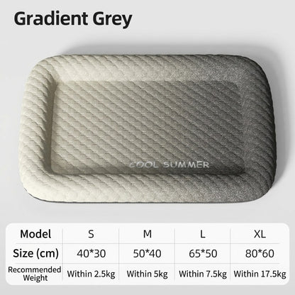 Ice Silk Cooling Pet Bed Cat Dog Summer Sofa Mat Latex Breathable Cooling Pad Katil Kucing Sejuk