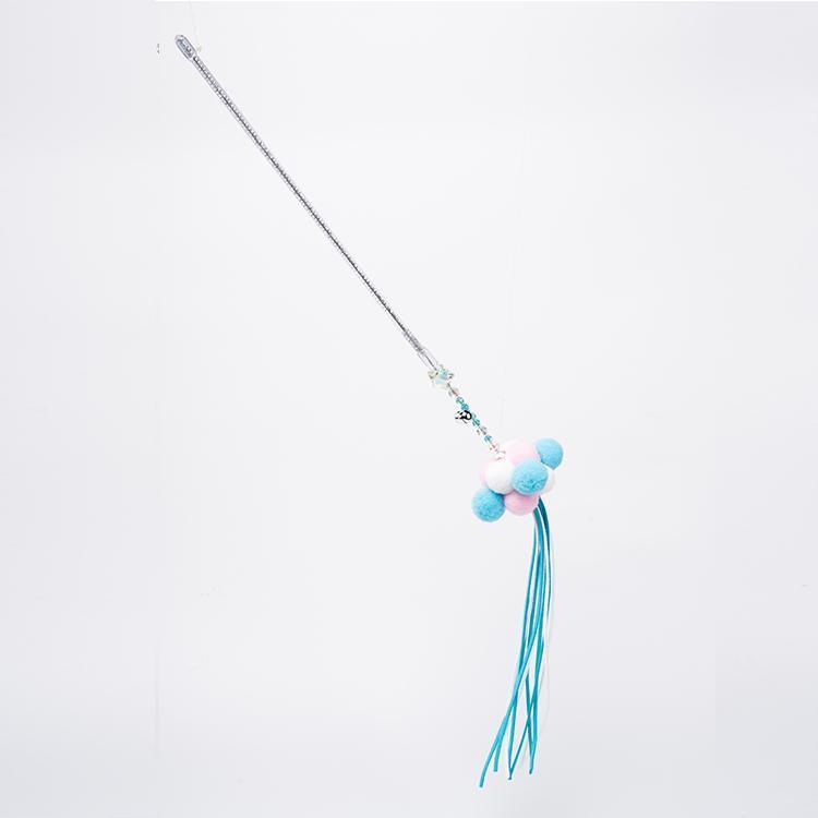 FUREVER365 TM-24 Fairy Wand Cat Teaser - Crystal Tube Handle Soft Tassel & Bell Interactive Toy
