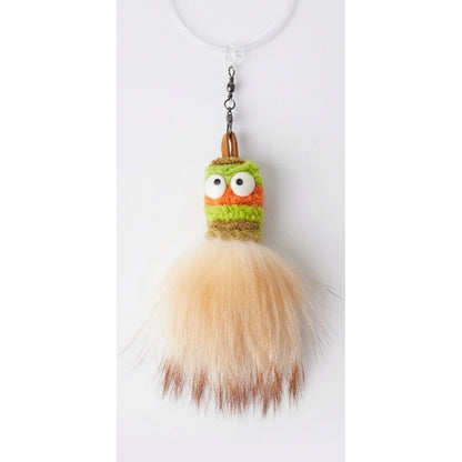 FUREVER365 HM-61 Squeaky Monster Cat Teaser - High-Elasticity Spring Wand with Physical Sounder Toy