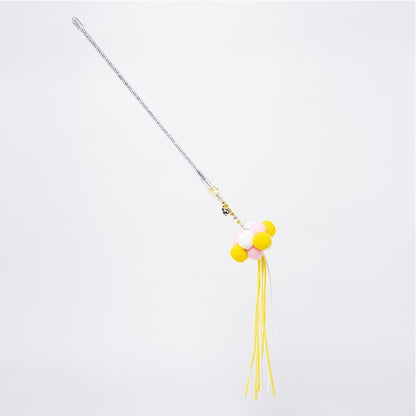 FUREVER365 TM-24 Fairy Wand Cat Teaser - Crystal Tube Handle Soft Tassel & Bell Interactive Toy