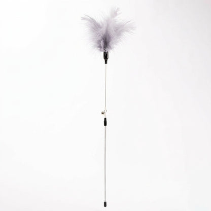 FUREVER365 YM-03 Feather Cat Teaser - High-Elasticity Steel Wire Bite-Resistant Interactive Wand Toy