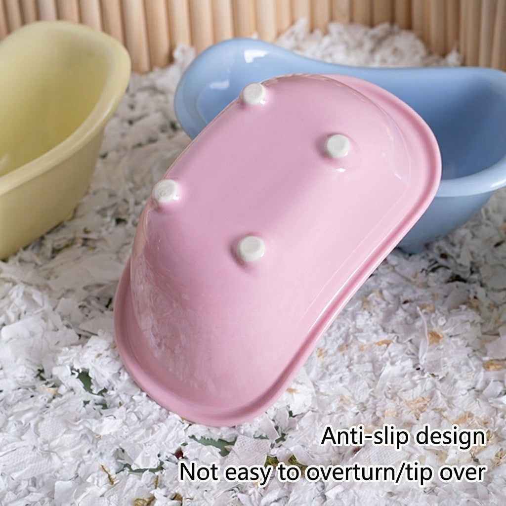 Ceramic Hamster Bathtub Sand Bath Basin Anti-Bite Toilet Litter Box for Golden Hamster Small Pet Toy