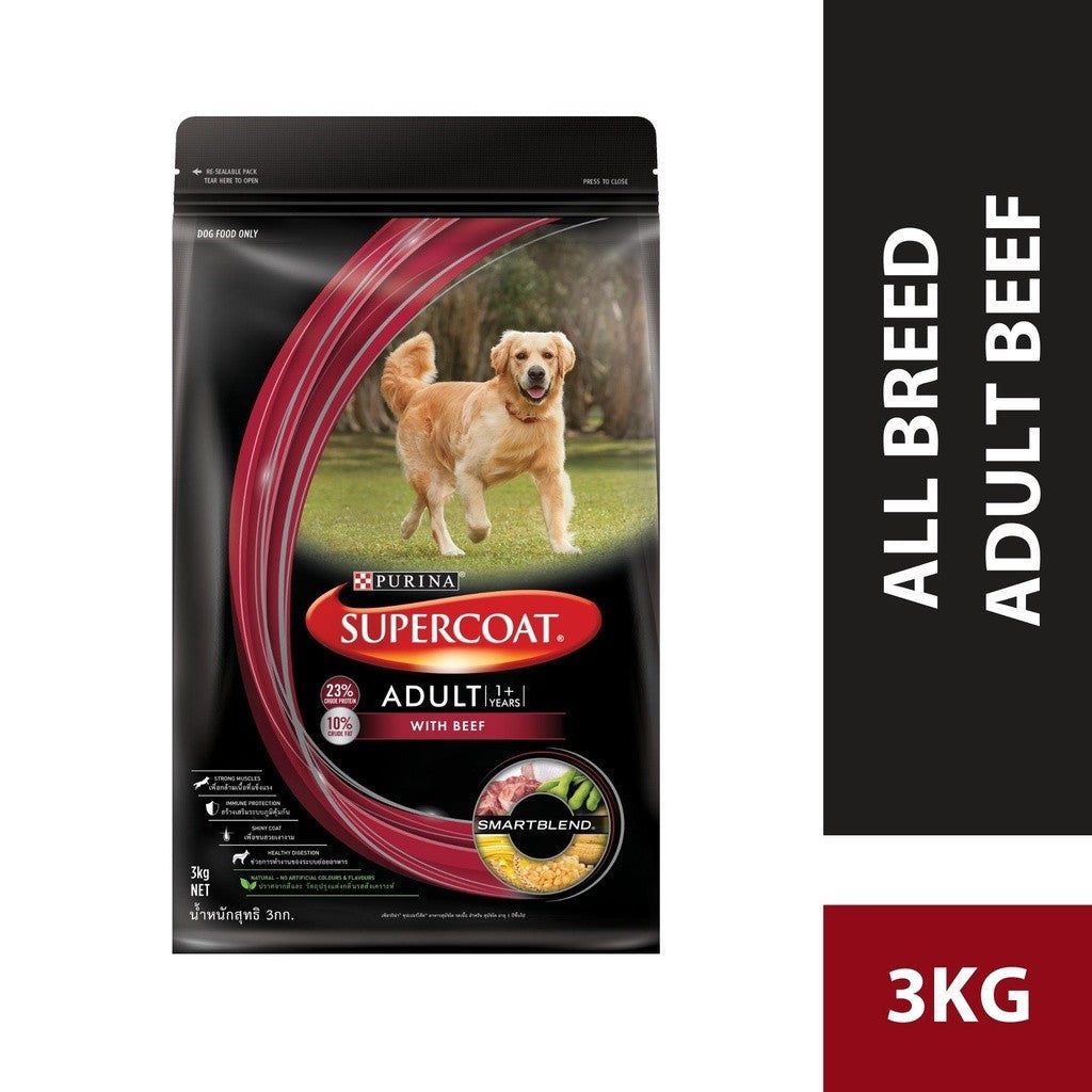Supercoat Dog Dry Food Kibbles (Premium) 2.7kg/3kg